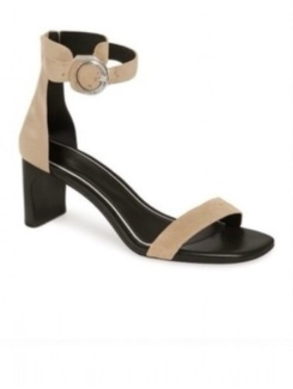 NWOB RAG & BONE 'Ellis' Beige Sand Suede Block Heel Ankle Strap Sandals 10/40